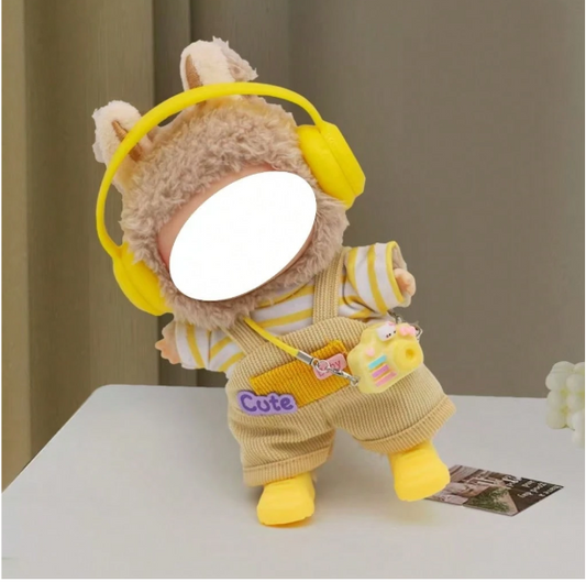 [Clothes Only] Bestselling 17CM LABUBU Changeable Outfit 5-Piece Set Including Clothes, Pants, Shoes And Accessories For LABUBU Doll (Doll Not Included)